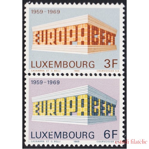 Luxemburgo 738/39 1969 Europa Telecomunicaciones MNH