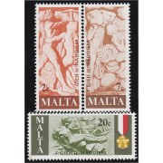 Malta 551/53 1977 Homenaje a los trabajadores malteses MNH
