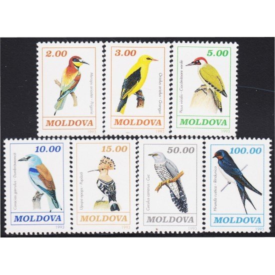 Moldavia 50/56 1993 Fauna Pájaros Birds MNH Moldavia 50/56 1993 Fauna Pájaros Birds MNH