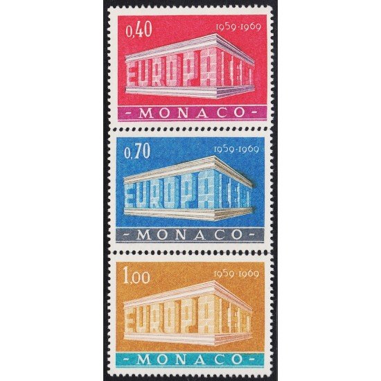 Monaco 789/90 1969 Europa Puente de colaboración europea MNH Monaco 789/90 1969 Europa Puente de colaboración europea MNH
