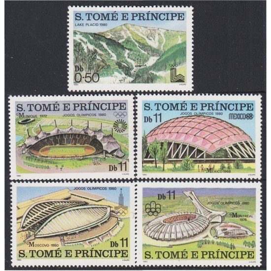 Santo Tomé y Príncipe 598/02 1980 Juegos olímpicos de Moscú MNH Santo Tomé y Príncipe 598/02 1980 Juegos olímpicos de Moscú MNH