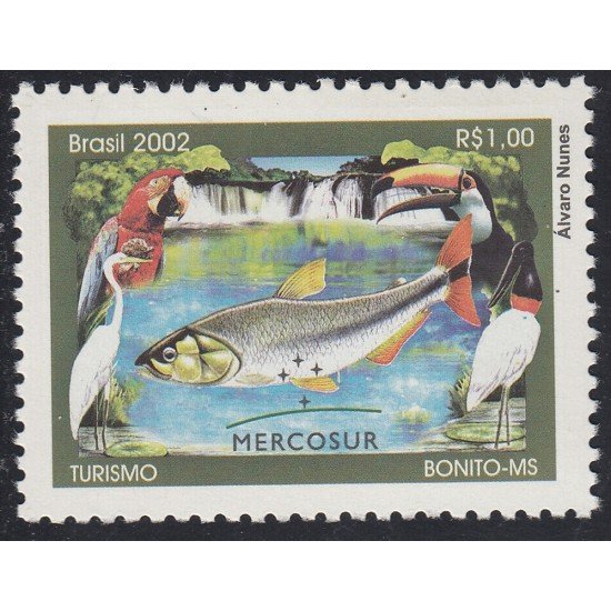 Brasil Brazil 2795 2002 Mercosur. Turismo. Región de Bonito MNH