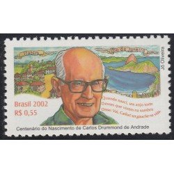 Brasil Brazil 2796 2002 Homenaje al escritor Carlos Drummond de Andrade MNH Brasil Brazil 2796 2002 Homenaje al escritor Carlos Drummond de Andrade MNH