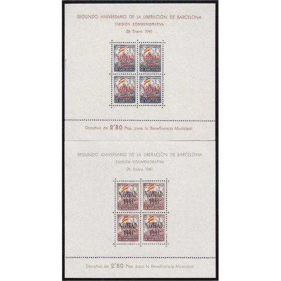 Barcelona 31/32 1941 Navidad Christmas MH Barcelona 31/32 1941 Navidad Christmas MH