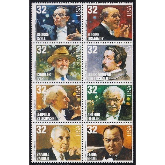 Estados Unidos USA 2655/62 1997 Directores y compositores MNH Estados Unidos USA 2655/62 1997 Directores y compositores MNH