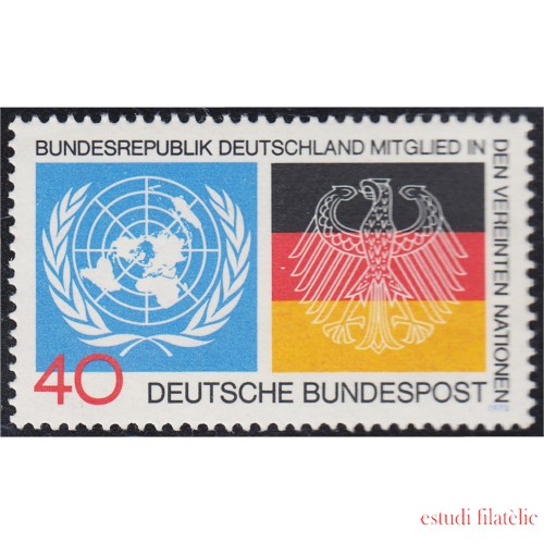 Alemania Federal 628 1973 La RFA miembro de la Naciones Unidas MNH