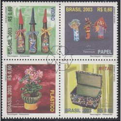 Brasil Brazil 2831/34 2003 Mercosur. Reciclaje. Artesania MNH Brasil Brazil 2831/34 2003 Mercosur. Reciclaje. Artesania MNH