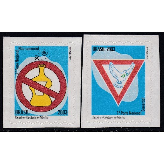 Brasil Brazil. 2841/42 2003 Seguridad Vial MNH
