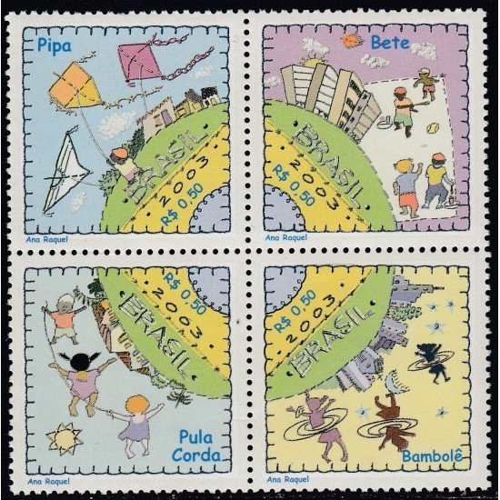Brasil Brazil 2845/48 2003 Juegos infantiles MNH