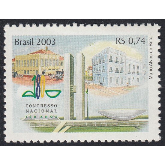 Brasil Brazil 2854 2003 180 Años del Congreso Nacional MNH