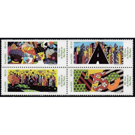 Brasil Brazil 2860/63 2004 450 Años de la Ciudad de Sao Paulo MNH