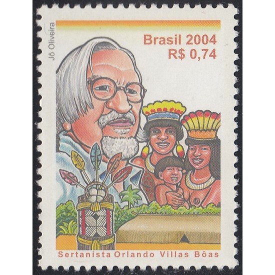 Brasil Brazil 2868 2004 90 Años del Nacimiento de Sertanista Orlando Villas MNH