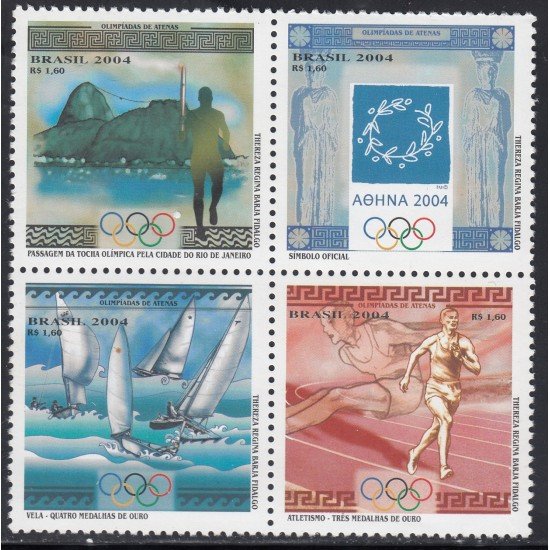 Brasil Brazil 2876/2879 2004 Juegos Olímpicos de Verano en Atenas MNH
