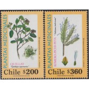 Chile 1543/44 2000 Flora. Plantas medicinales MNH
