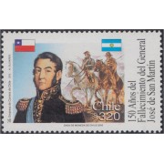 Chile 1550 2000 150 Años de la muerte del General José de San Martin MNH