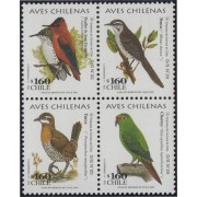 Chile 1580/83 2001 Serie Corriente. Pájaros de Chile MNH