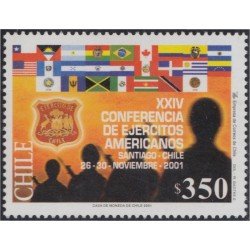 Chile 1594 2001 24º Conferencia de Ejércitos Americanos MNH Chile 1594 2001 24º Conferencia de Ejércitos Americanos MNH