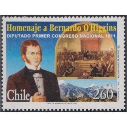 Chile 1595 2001 Homenaje a D. Bernardo O MNH Chile 1595 2001 Homenaje a D. Bernardo O MNH
