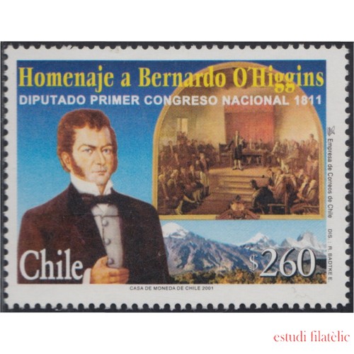 Chile 1595 2001 Homenaje a D. Bernardo O MNH
