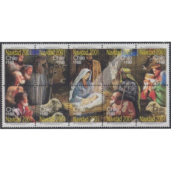 Chile 1605/14 2001 Navidad MNH
