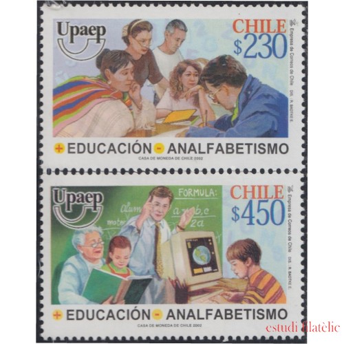 Chile 1642/43 2002 Serie América UPAEP. Educación y alfabetismo MNH