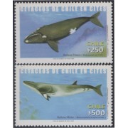 Chile 1652/53 2002 Fauna Protegida. Cetáceos MNH
