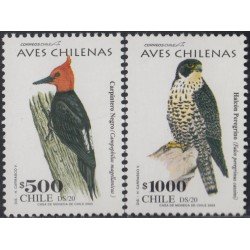 Chile 1656/57 2003 Serie Corriente. Pájaros Chilenos MNH Chile 1656/57 2003 Serie Corriente. Pájaros Chilenos MNH