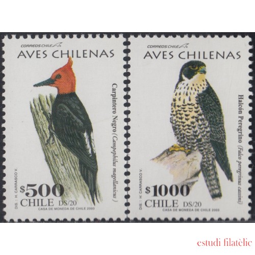 Chile 1656/57 2003 Serie Corriente. Pájaros Chilenos MNH