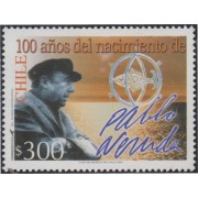 Chile 1671 2004 100° del nacimiento de Pedro Neruda MNH