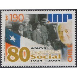 Chile 1675 2004 80 Años de la Seguridad Social MNH Chile 1675 2004 80 Años de la Seguridad Social MNH