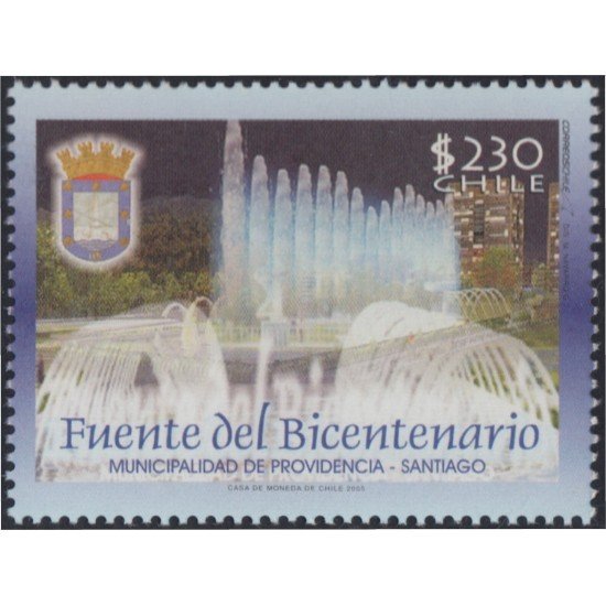 Chile 1693 2005 Fuente del Bicentenario MNH