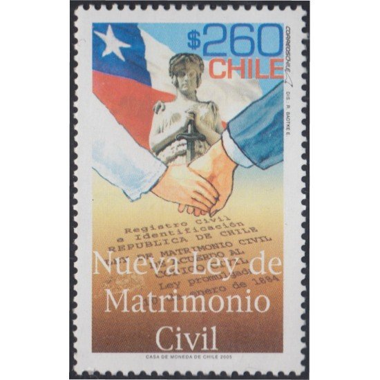 Chile 1698 2005 Nueva Ley sobre Matrimonia Civil MNH