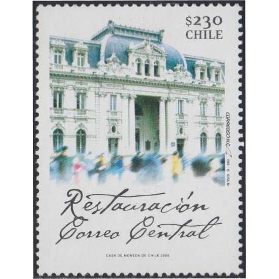 Chile 1700 2005 Restauración del edificio de Correos Central MNH