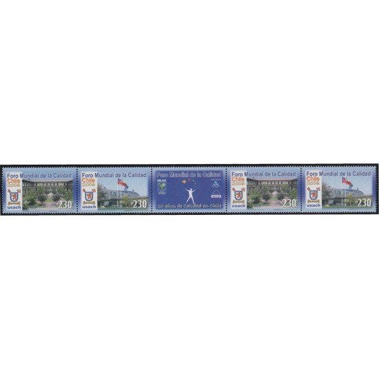 Chile 1718a/1719a 2006 Forum Mundial de la Calidad. Entrecintas MNH
