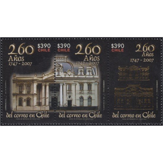 Chile 1764/66 2007 260 Años Correos de Chile MNH Chile 1764/66 2007 260 Años Correos de Chile MNH