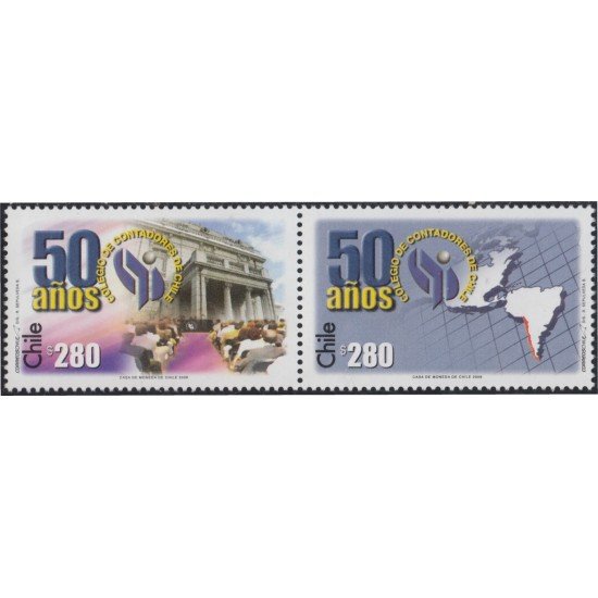 Chile 1850/51 2008 50 Años de la Escuela de Contadores de Chile MNH