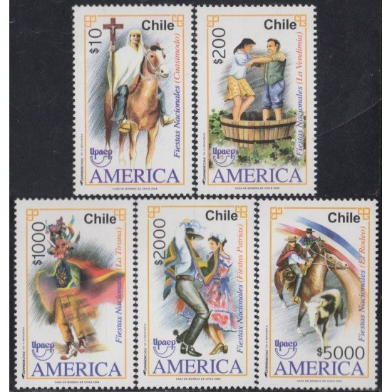 Chile 1863/67 2008 Serie américa UPAEP.Fiestas Populares MNH