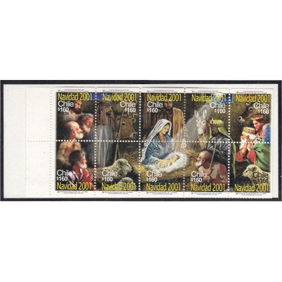 Chile C1615 2001 Navidad Christmas carnet MNH