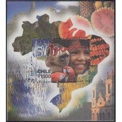 Chile HB 62 2000 500 Años del descubrimiento de Brasil MNH Chile HB 62 2000 500 Años del descubrimiento de Brasil MNH