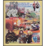 Chile HB 68 2001 150 Años del Cuerpo de Bomberos de Valparaiso MNH