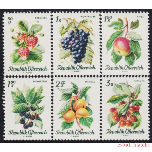 Österreich Austria 1058/63 1966 Frutas MNH