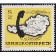 Österreich Austria 1235 1972 Fin de la automatización de la red telefónica MNH