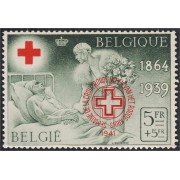 Bélgica 582B 1941 Feria Filatélica de Bruselas Cruz Roja MH