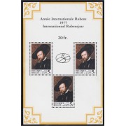 Bélgica HB 52 1977 Pintor Peter Paul Rubens Autoretrato MNH