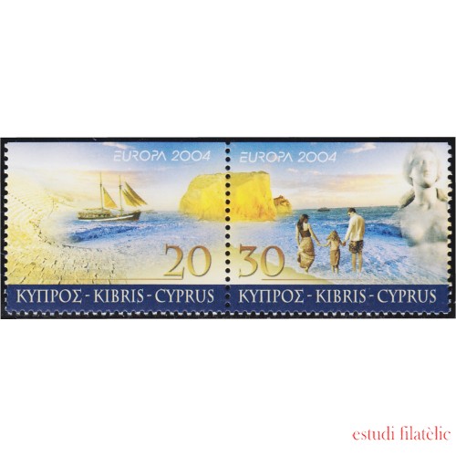 Chipre 1043a/44 2004 Europa Las vacaciones  MNH