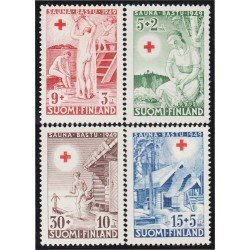 Finlandia Finland 345/48 1949 Cruz Roja MNH Finlandia Finland 345/48 1949 Cruz Roja MNH