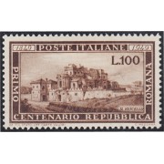 Italia Italy 537 1949 100 Años de la República Romana El vascello MH