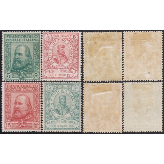 Italia Italy 83/86 1910 Efigies de Garibaldi MH Italia Italy 83/86 1910 Efigies de Garibaldi MH