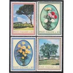 Italia Italy 946/49 1966 Flores y árboles MNH Italia Italy 946/49 1966 Flores y árboles MNH