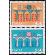 Italia Italy 1618/19 1984 Europa Puente de la cooperación europea MNH